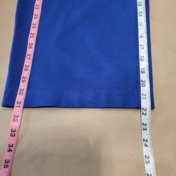 autres filles Size L Royal Blue Pull On Capri / Crop Stretch Pants Wide Leg, EUC - Picture 9 of 12